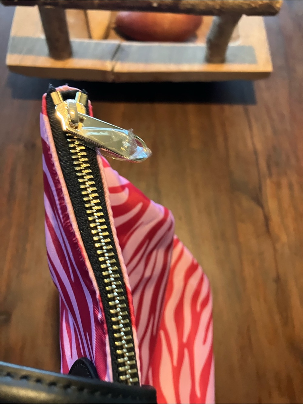 Furla Pink and Light Pink Zebra-Pattern Tote - Picture 7 of 8